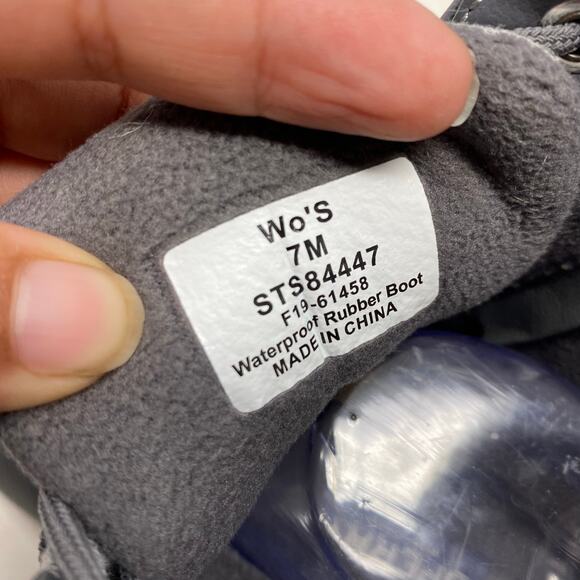 Sperry Grey Waterproof All Weather Duck Boots Shoes Womens Size 7 - Picture 7 of 8